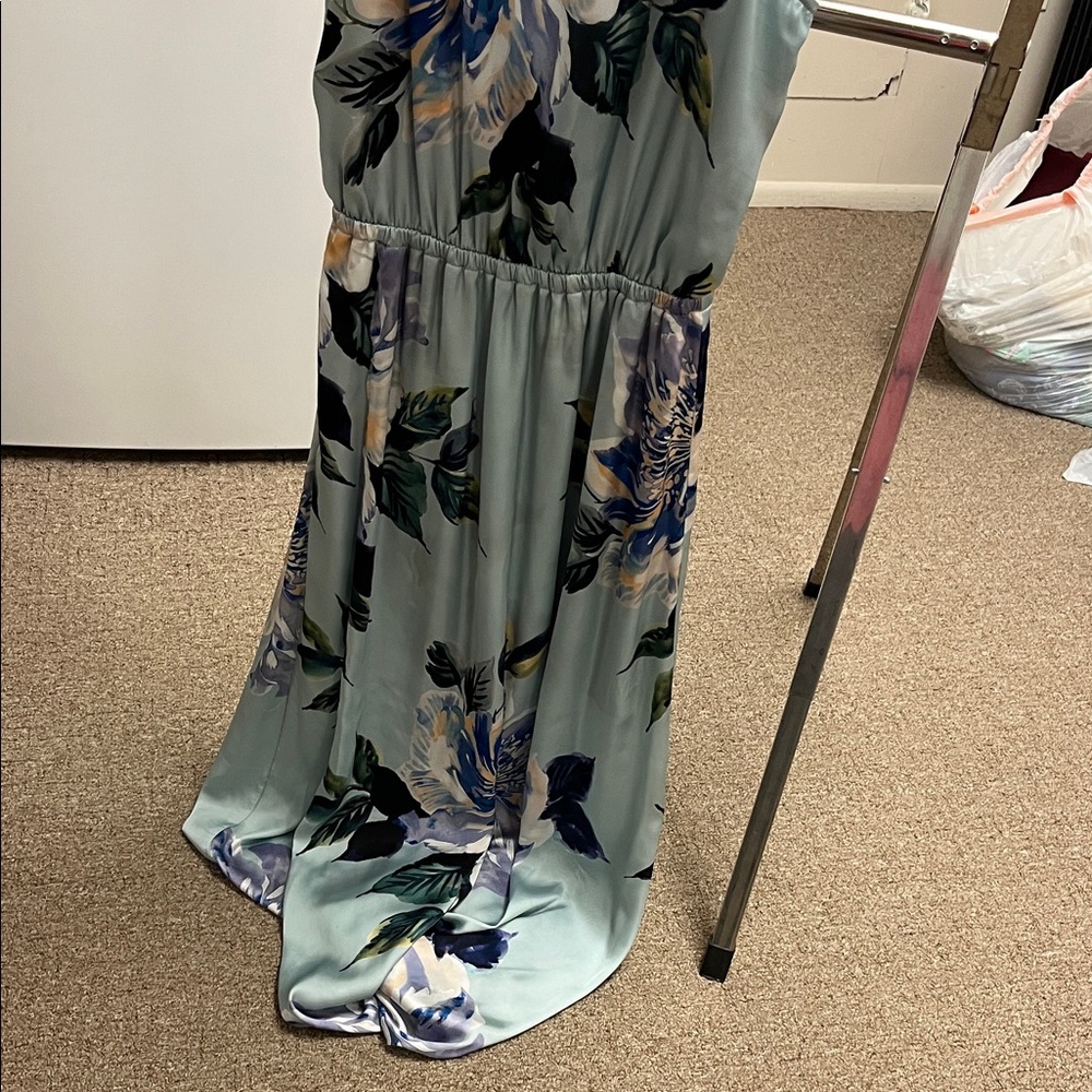 Show Me Your MuMu Floral Maxi Dress - Blue and White